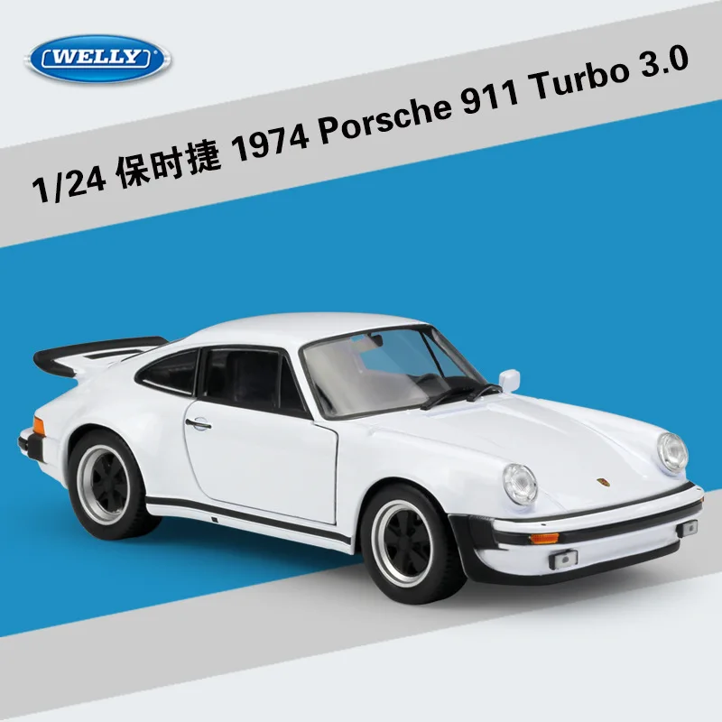 WELLY литая металлическая модель автомобиля в масштабе 1:24 Porsche 1974 Turbo3.0 спортивный