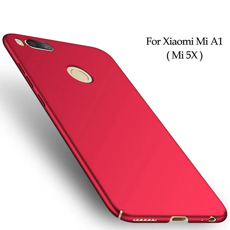 Для Xiaomi mi A1 чехол для Xiaomi mi A1 чехол PC Пластик матовый PC Твердый чехол на заднюю панель телефона для Xiaomi mi 5X M5X mi 5X mi A1 чехол s - Цвет: Red