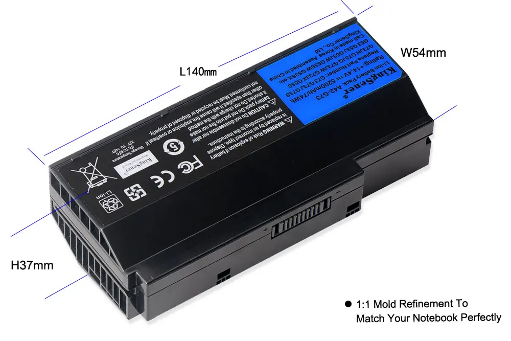 Kingsener Корея сотовый A42-G73 Аккумулятор для ноутбука ASUS G53 G53JW G53Sw G53Sx G73G G73GW G73J G73JH G73JW G73S G73SW 14,4 V 5200 мА-ч