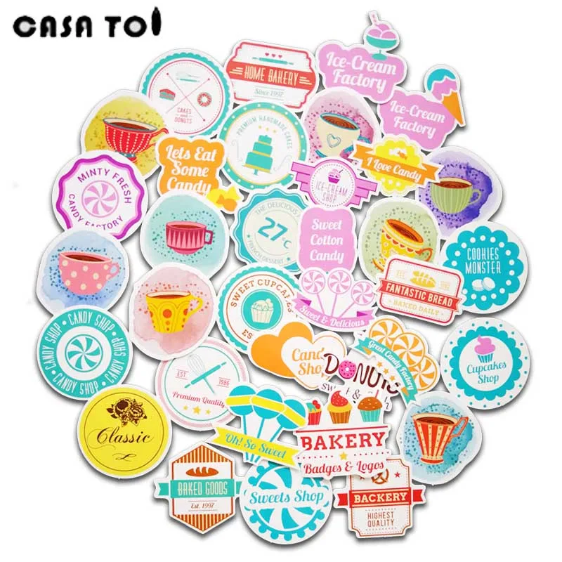 35 шт. кофе Стикеры обои наклейка мотоцикл Холодильник Скейтборд каракули