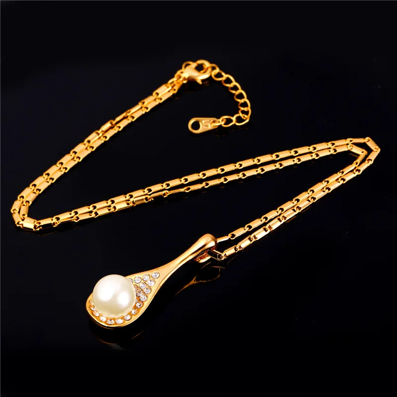 Женский ювелирный комплект из колье и серёг золотого цвета|jewelry sets for women|necklace earring