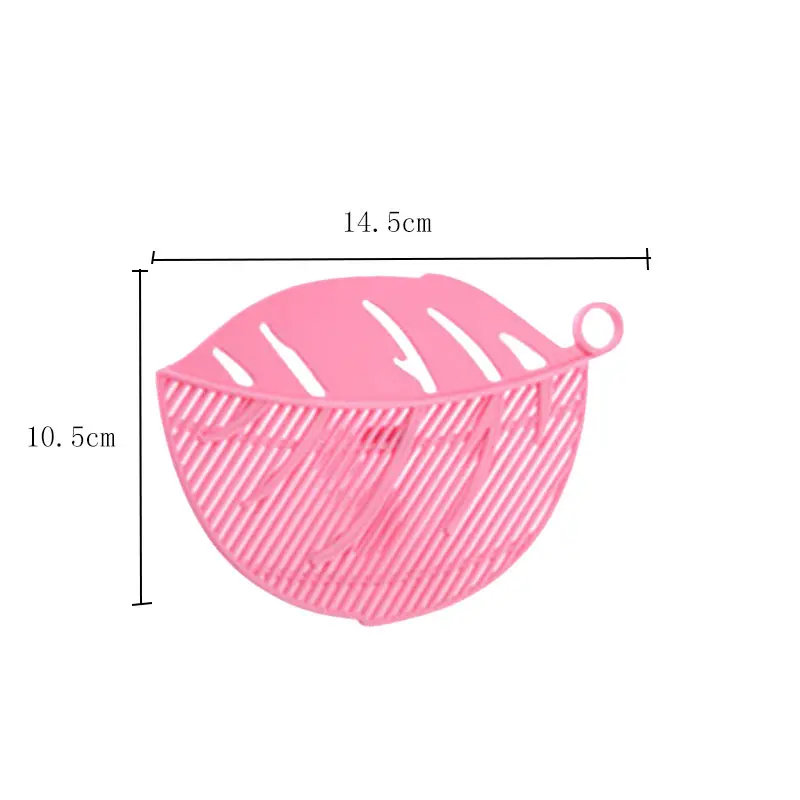 pink Hifuar пластиковые в форме листа промывка риса гаджет лапша спагетти бобы дуршлаги и сита кухня Слива доска инструмент для очистки - Цвет: pink