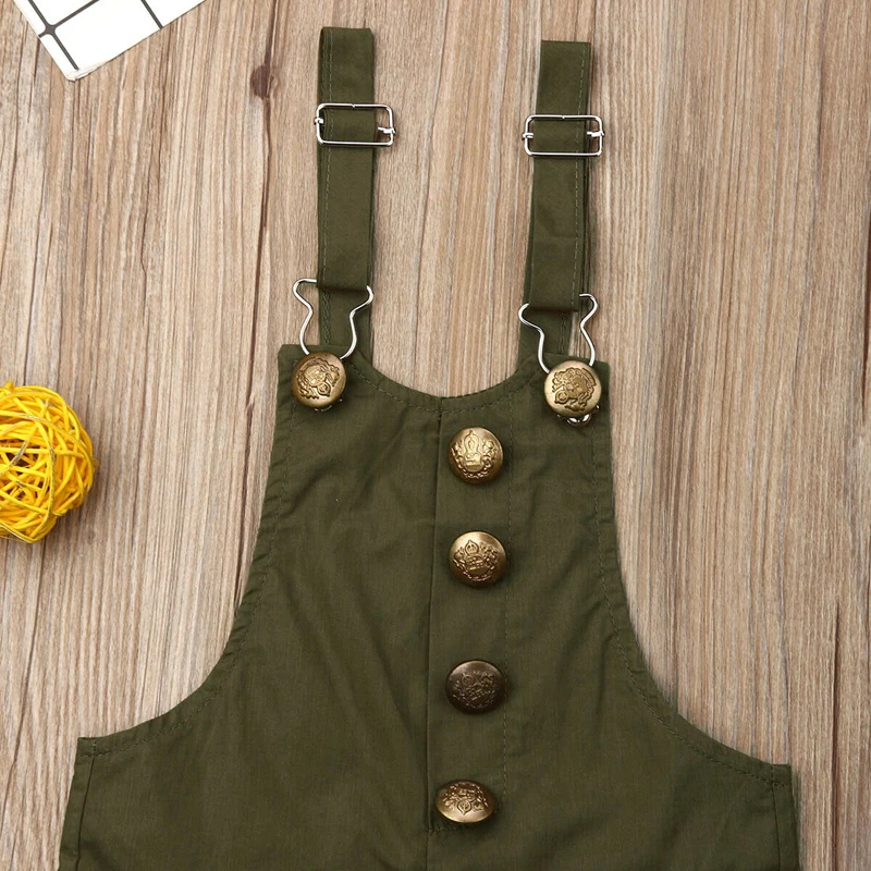 Детские Девочки младенческой ребенок металлические пуговицы твердый нагрудник