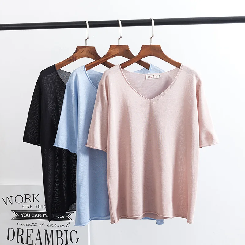 2019 размера плюс повседневные футболки Летняя женская одежда модные свободные с