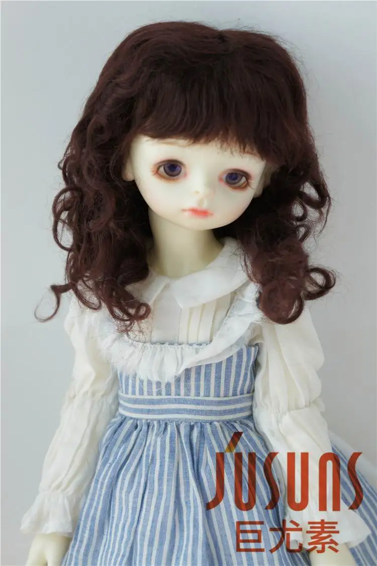 8-9inchCoffeeblackM7 D20313 1/3 SD BJD мохеровые кукольные парики принцесса длинный курчавый BJD парик Размер 8-9 дюймов 9-10 дюймов аксессуары для кукол - Цвет: 8-9inchCoffeeblackM7