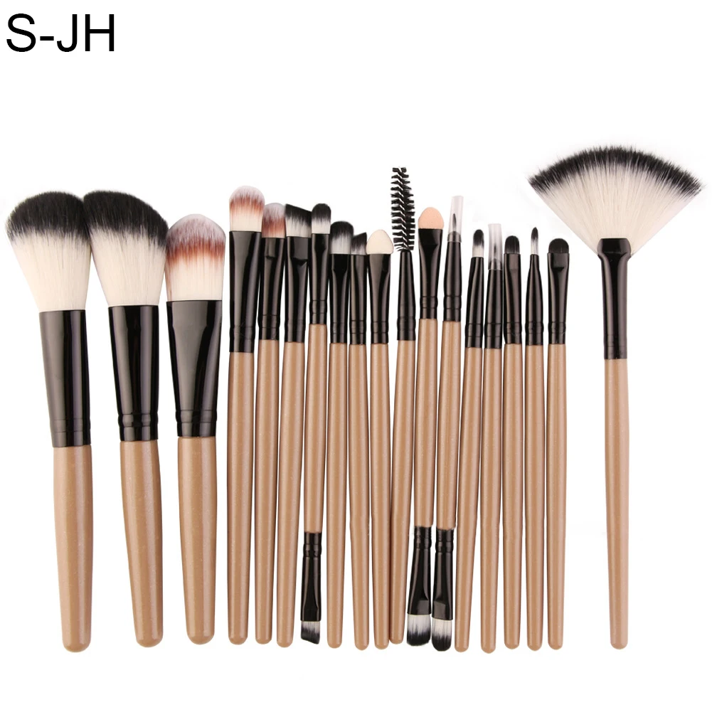 18 шт. набор кистей для макияжа с пластиковой ручкой ресниц подводка глаз