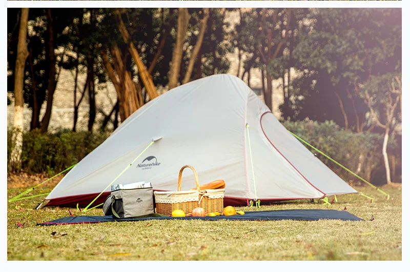 Naturehike открытый 2 Человек Палатка 20D капроновые, силиконовые CloudUp 2 Обновление Сверхлегкий Палатка с ковриком для пары пеших прогулок