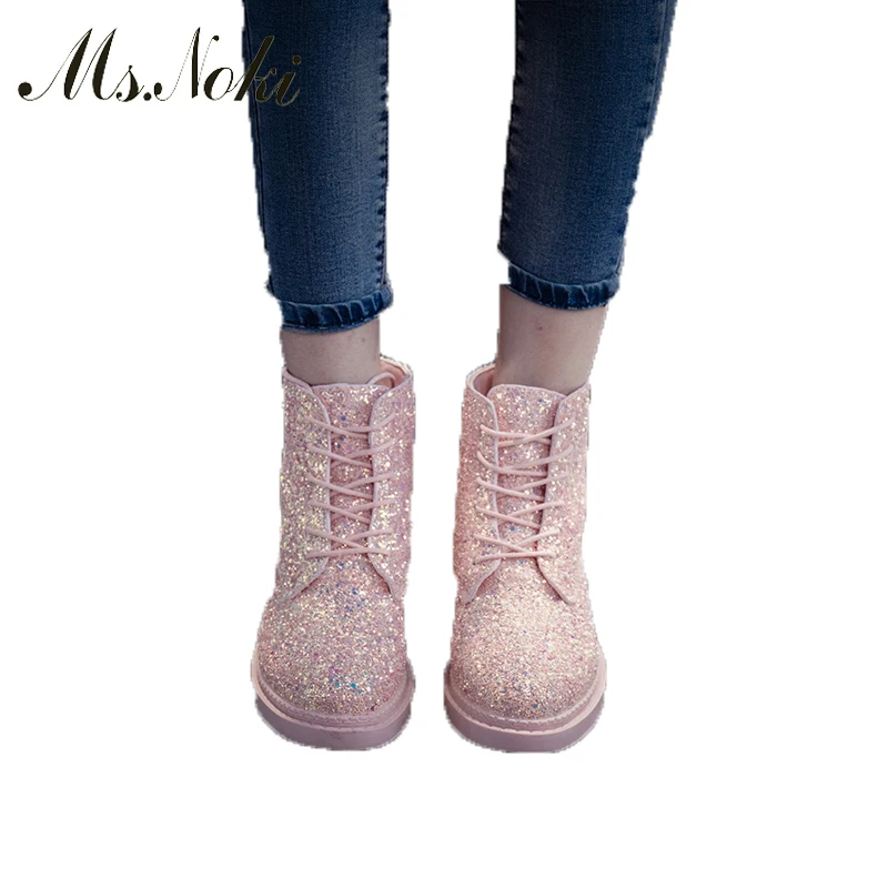 Женские туфли на шнуровке Ms.Noki повседневные с блестками акварельные лоферы