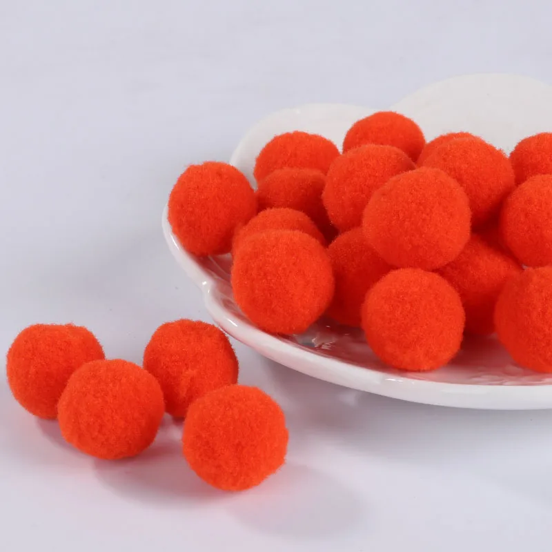 12 Dark Orange 20 г Pompones 10/15/20/25/30 мм помпон мех корабль DIY мягкий помпонами свадебные/украшения дома Швейные На ткань аксессуары - Цвет: 12 Dark Orange