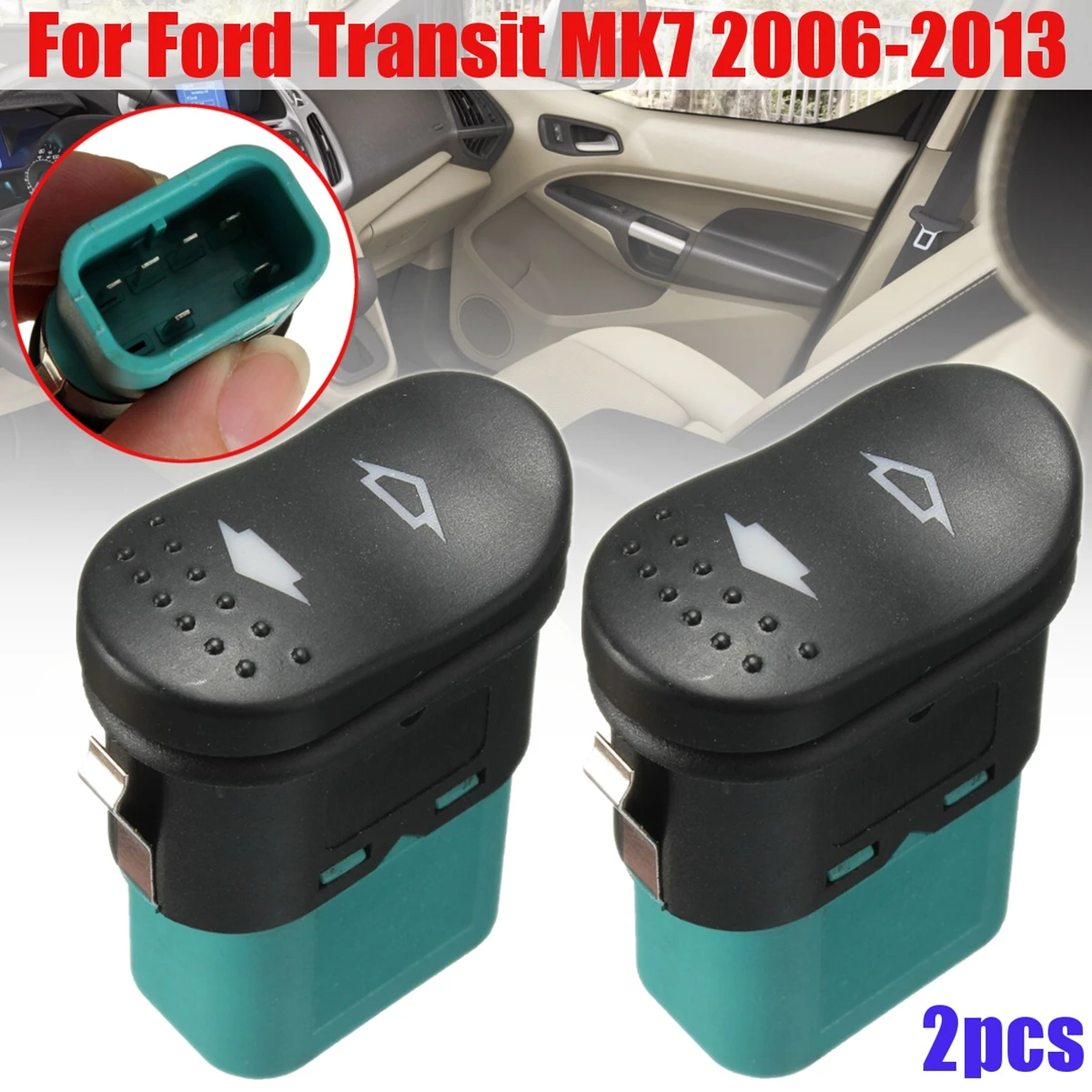 2 шт. Автомобильный Электрический переключатель для окон Ford Transit MK7 2006 2013 1383293 6