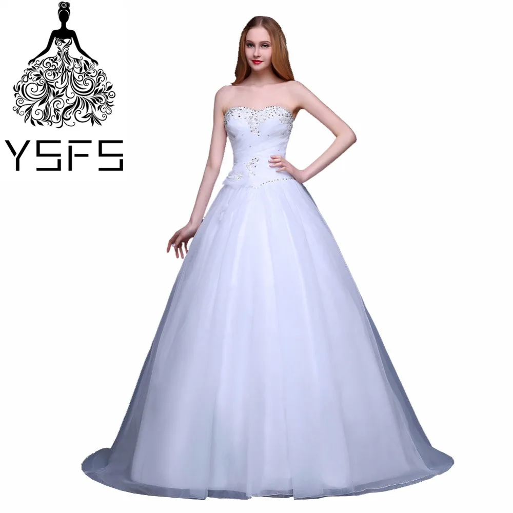 Элегантный халат де mariée Милая шеи A Line торжественные платья аппликации из бисера