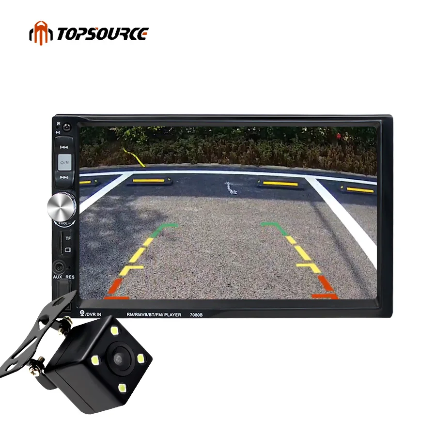 MP5-плеер TOPSOURCE 7080B для автомобиля с 7-дюймовым сенсорным экраном камерой заднего