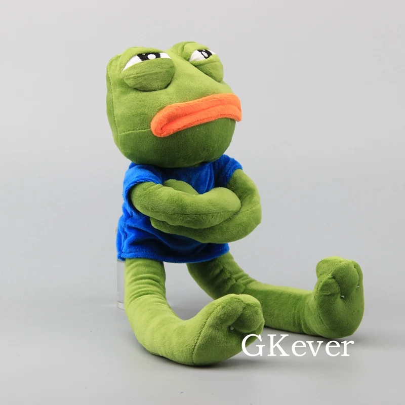 Мультяшная Пепе грустная лягушка плюшевая игрушка мягкая кукла животное 17