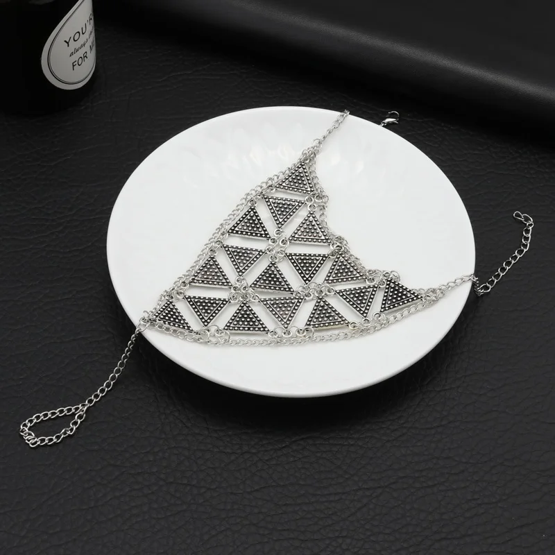 Seblasy винтажные панк большие эффектные полые несколько треугольников ножные