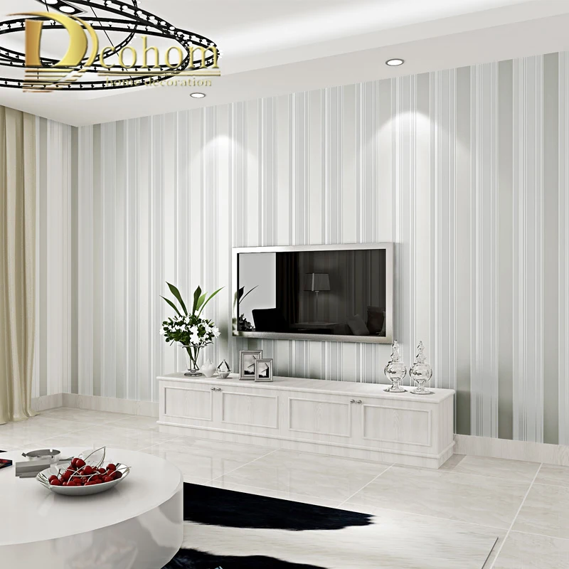 Розовые синие бежевые кремовые белые полосы обои для детской комнаты маленьких