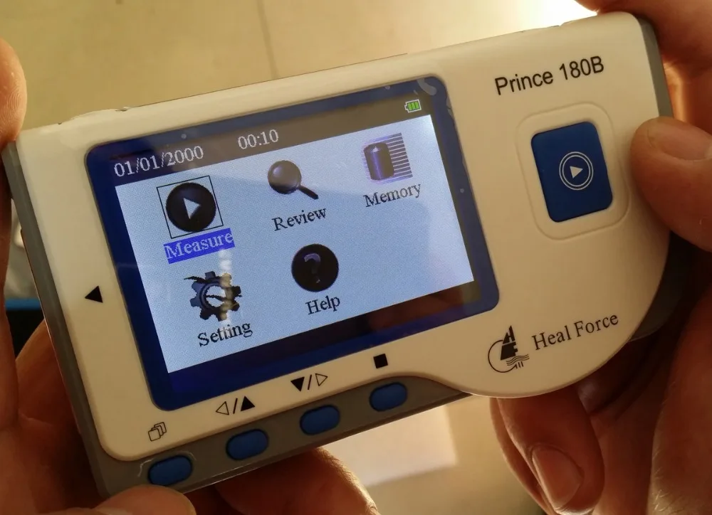 CE& FDA одобренный Heal Force Prince 180B портативный бытовой монитор ЭКГ сердца непрерывного измерения цветной экран