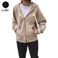 suede sweatshirt with pocket zip up hoodie solid poleron mujer 2021 plain oversized thick hoodie drawstring women long sleeve