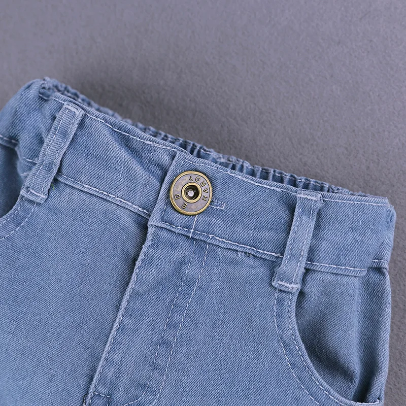 2 шт. Детские рубашки и джинсы для девочек Модный комплект детской