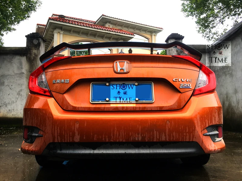 Подходит для Honda Civic спойлер 2016 2017 10 поколения GT стиль Высокое качество Черный