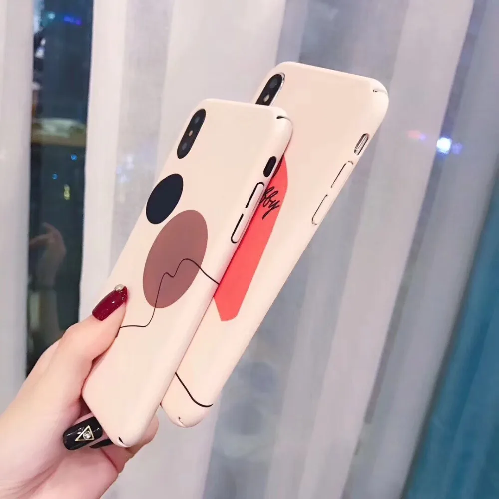 For iPhone X R Xs Max 8 7 6 6s Plus Case Cute Abstract Back Cover Fashion Shell Protective Skin |