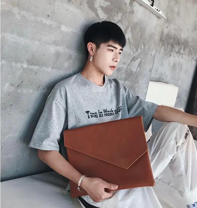

Men's Envelope Clutch Handbag Women Retro envelope bag hot business style bag korea style Free Shipping