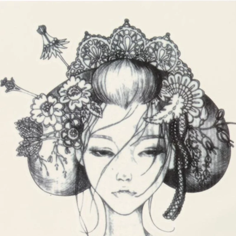 Красивый дизайн водонепроницаемые японские гейши Временные татуировки наклейки