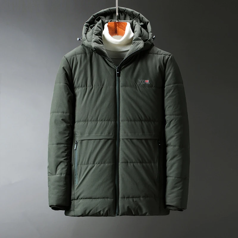 YIHUAHOO зимняя куртка мужская 6XL 7XL 8XL Толстая теплая парка пальто повседневная с капюшоном ветрозащитная мужская хлопковая куртка ветровка мужская PYS-D08