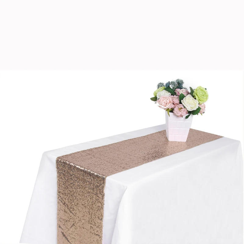 Ouneed модный роскошный атласный настольный бегун с блестками 30x180 см для