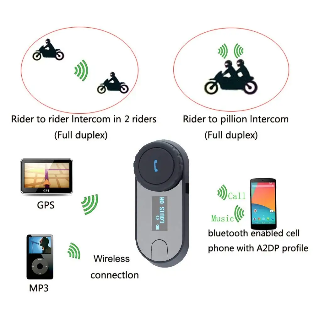 QPLOVE FreedConn новая версия TCOM-SC Bluetooth мотоциклетное переговорное устройство шлем с наушниками, с внутренней телефонной связью ЖК-экран с fm-радио