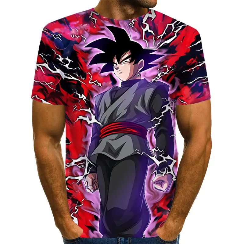 NT-201 Dragon Ball Z Ultra Instinct God Son Goku Super Saiyan Men Tshirt 3D Printed Summer O-Neck Daily Casual Funny T shirt Plus Size - Color: NT-201