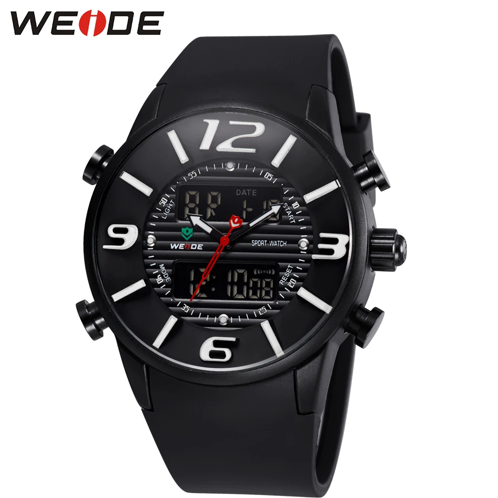 Новинка 2017 года белый WEIDE Мода Повседневная часы Водонепроницаемый ЖК-дисплей