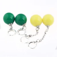 sg new 20pcslot z potara cosplay charm earrings yellow and green round women girls eardrop earrings jewelry