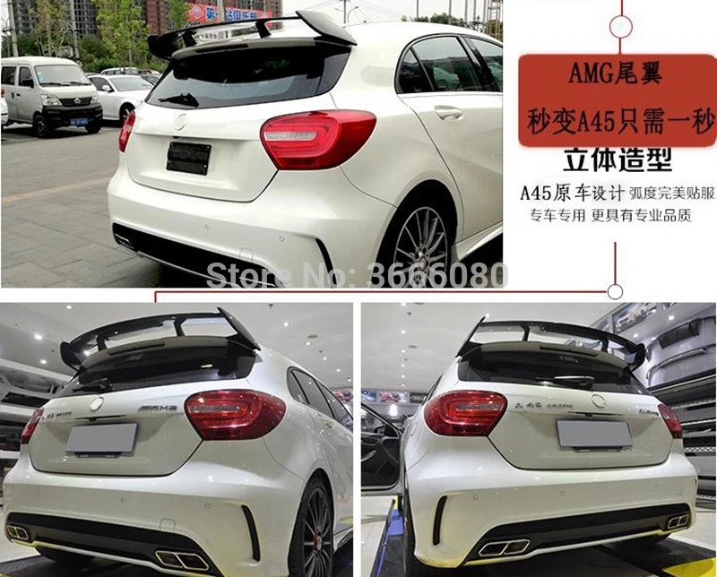 Для Mercedes Benz A класс W176 A160 A180 A200 A250 A45 AMG хэтчбек 5 дверей 2013- ABS Пластик задний спойлер крыло, крышка багажника