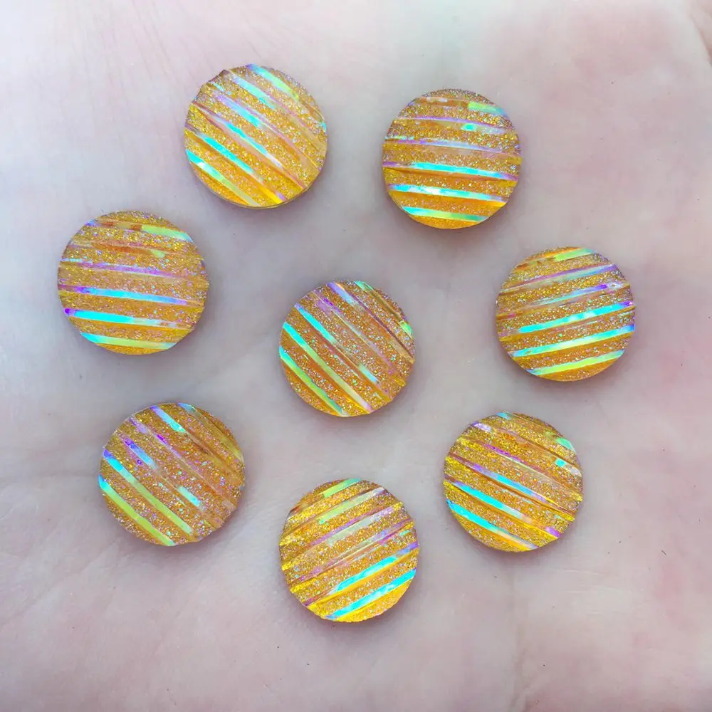 50 шт. AB Resin 12 мм круглый кабошон Twill Ore Bead Flat Back Стразы W69 | Дом и сад