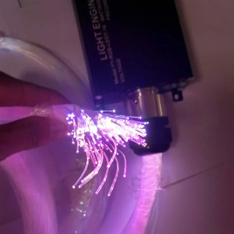 12 В 16 Вт RGB светодиодный волоконно оптический свет Звездный потолочный комплект