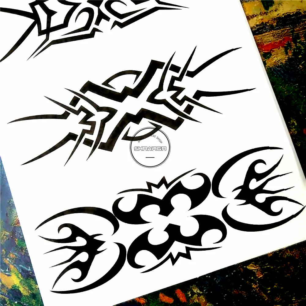 SHNAPIGN готический рок Тотем временная татуировка для боди арта наклейка 10*17 см