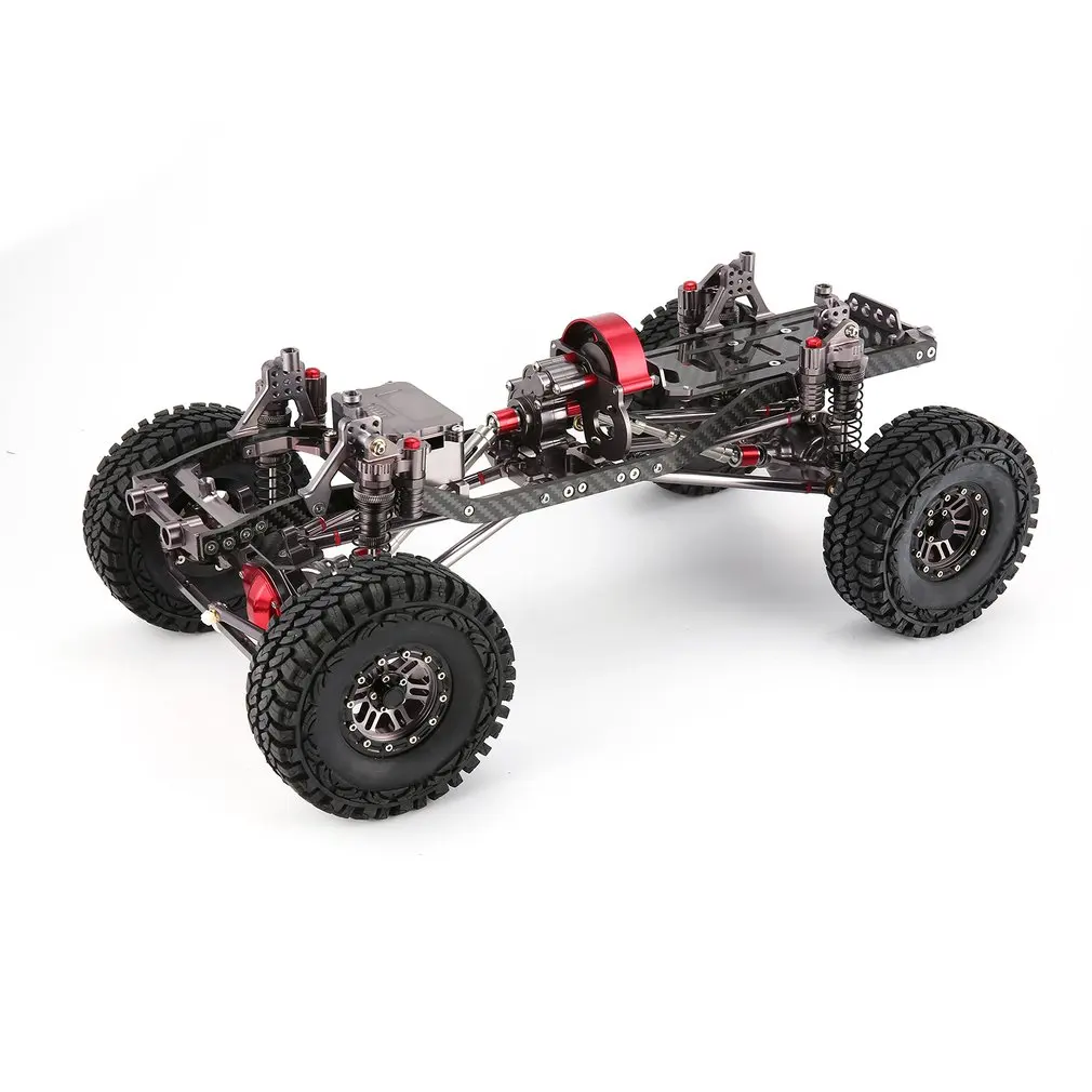 CNC Алюминиевый металлический и карбоновый корпус для RC автомобилей 1/10 осевой SCX10 шасси 313 мм Колесная база автомобиля гусеничный автомобиль части аксессуар