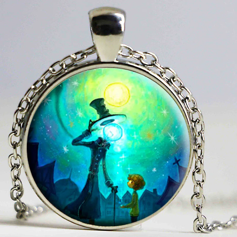 Подвеска в стиле Викки зодиака Wicca Очаровательное ожерелье серебряное полумесяц ретро ожерелье женские ювелирные изделия подарок для мужчин
