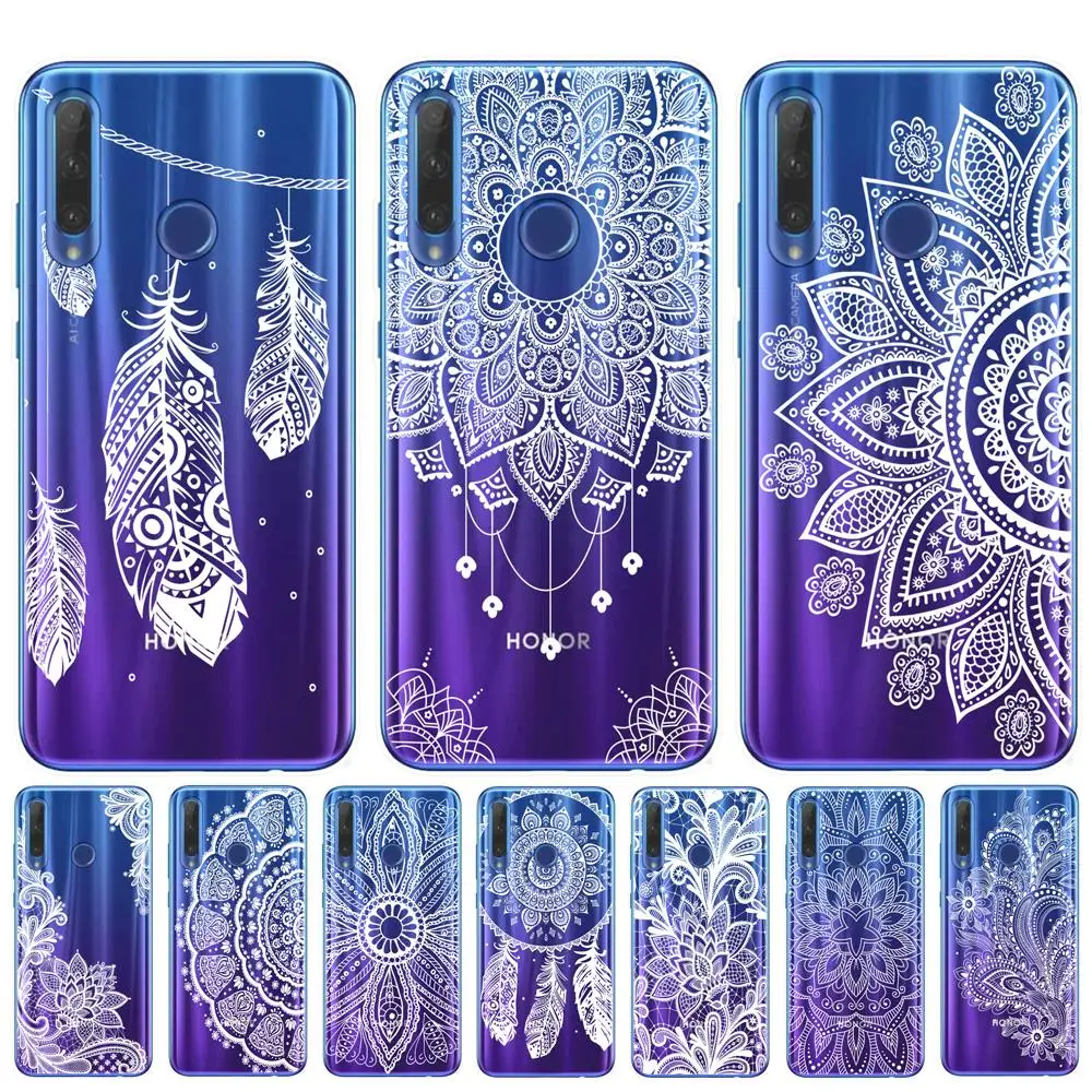 Ретро Мандала Цветок чехол для телефона для huawei Honor 9 10 20 Lite Pro Чехол TPU чехол s для huawei mate 10 20 Lite Pro Ловец снов