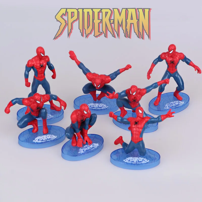 7PCS/Set Spider-Man Figure The Spiderman Spider Man PVC Action Toys 7-11cm Great Gift | Игрушки и хобби