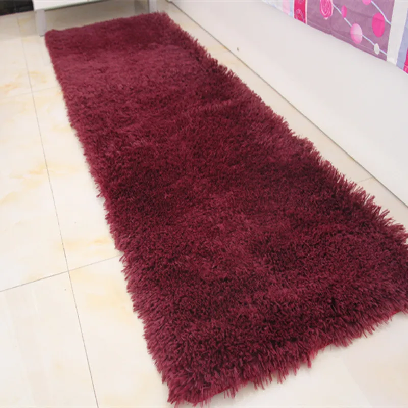 Wine Red Разные размеры, коврик для ванной комнаты, коврик для дивана, кровати, нескользящий плюшевый коврик для ванной комнаты, напольный коврик, 1 шт., коврик для ванной, tappeto bagno - Цвет: Wine Red