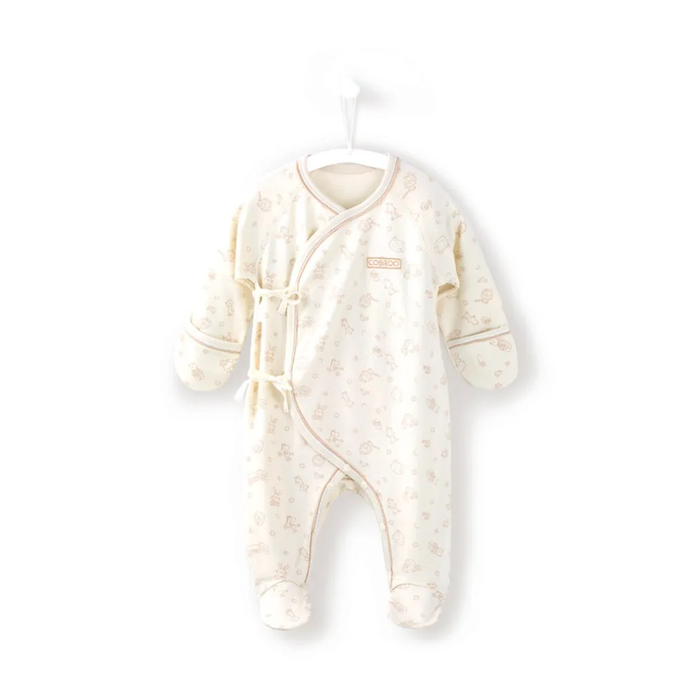 COBROO Одежда для новорожденных малышей 0-3 месяца унисекс детские Footies Хлопок милый