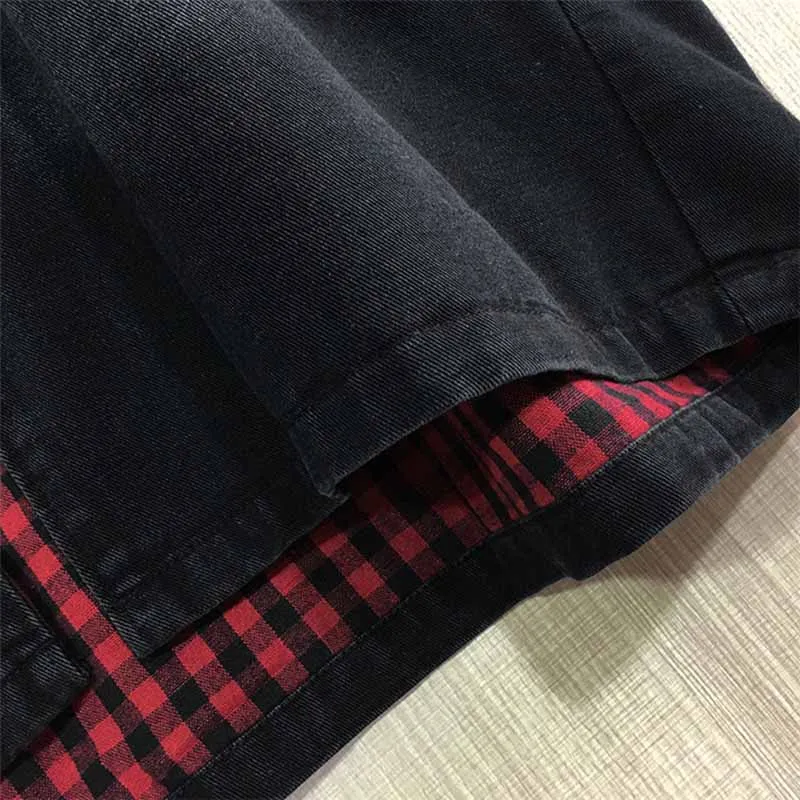 Женский джинсовый Тренч BF Свободный плащ большого размера с капюшоном и рукавом