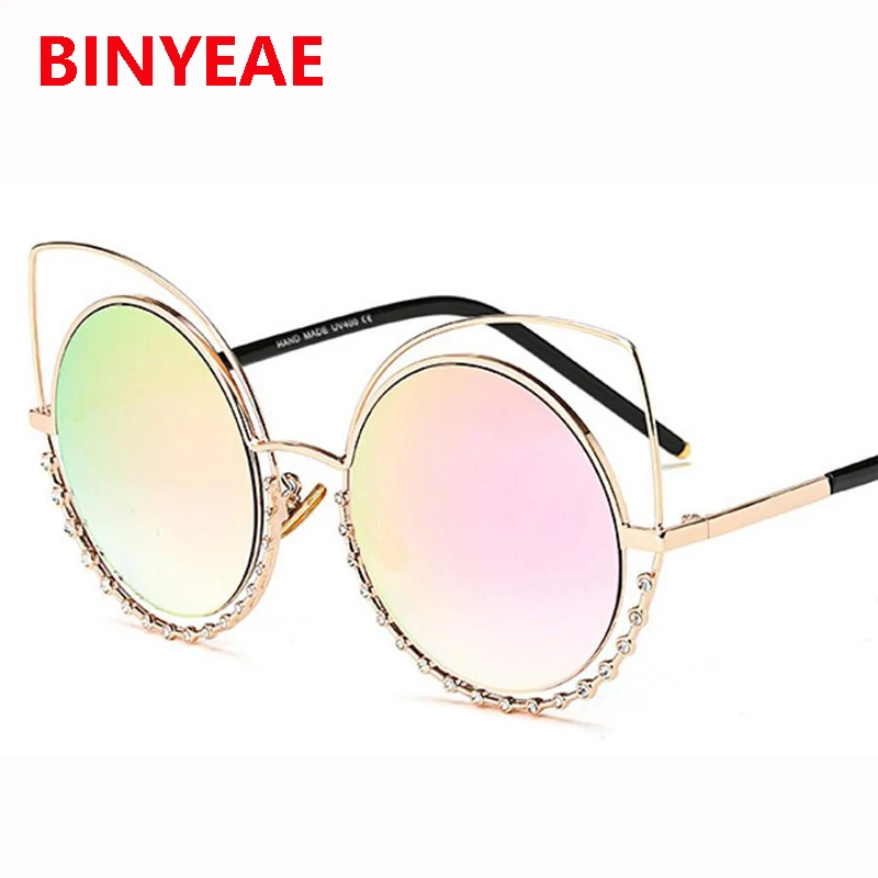 Солнцезащитные очки кошачий глаз брендовые дизайнерские модные роскошные