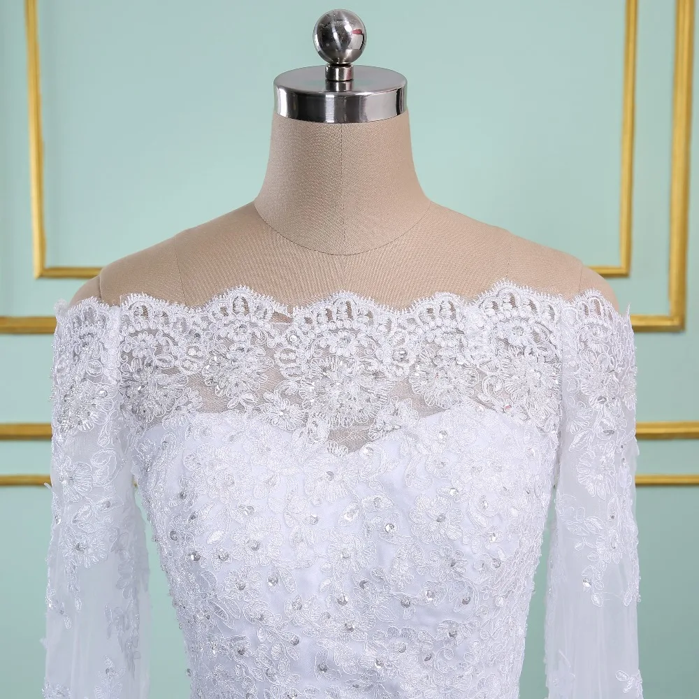 Vestido de noiva свадебные платья с длинными рукавами и русалочкой прозрачной тюлевой