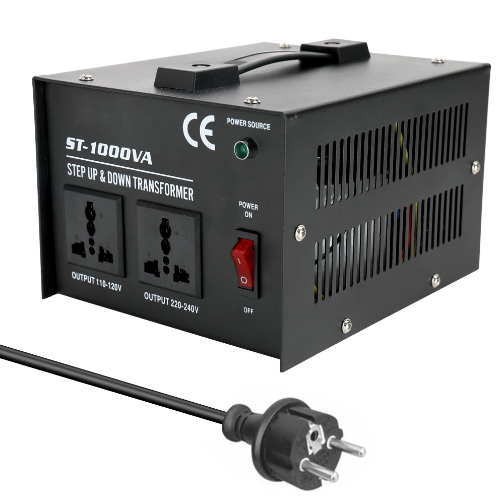 Интеллигентая(ый) эффективные 100 V-220 V бытовых электроприборов Напряжение конвертер ST-1000W для исползования в домашних условиях шаг вверх и вниз трансформатор