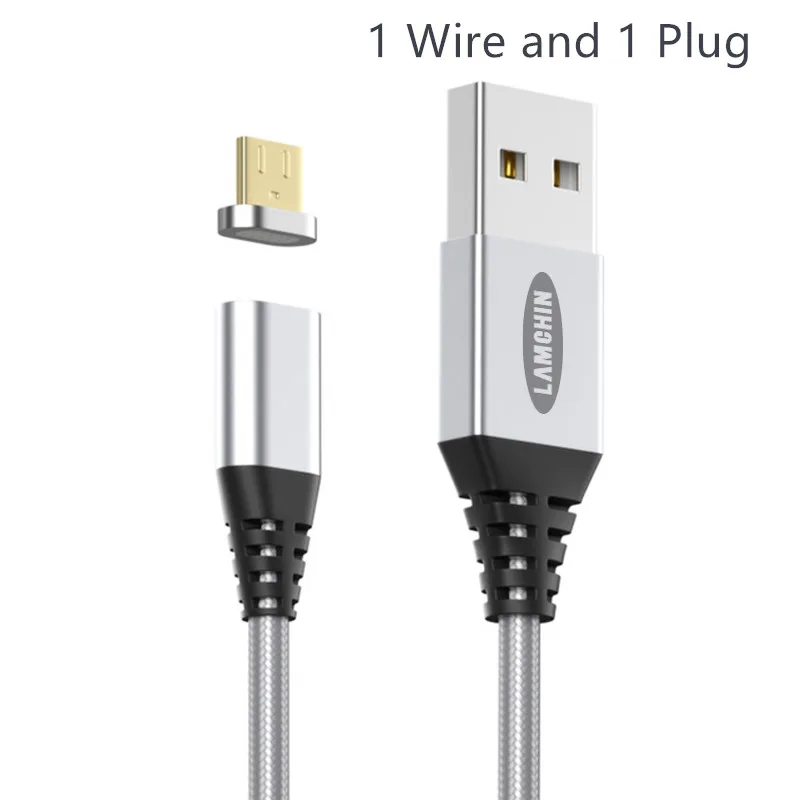 Micro with Cable 1 м Магнитный USB кабель для iPhone Xs Max 8 7 6 type C зарядное устройство и микро зарядное устройство для мобильных телефонов Android - Тип штекера: Micro with Cable