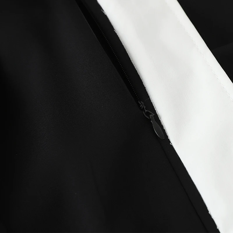 Женский комбинезон в стиле Харадзюку белый и черный пэчворк летняя одежда 2019 |