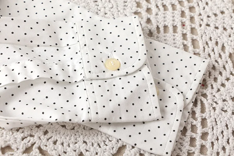 Новая модная хлопковая блузка с длинными рукавами и цветочным рисунком рубашка