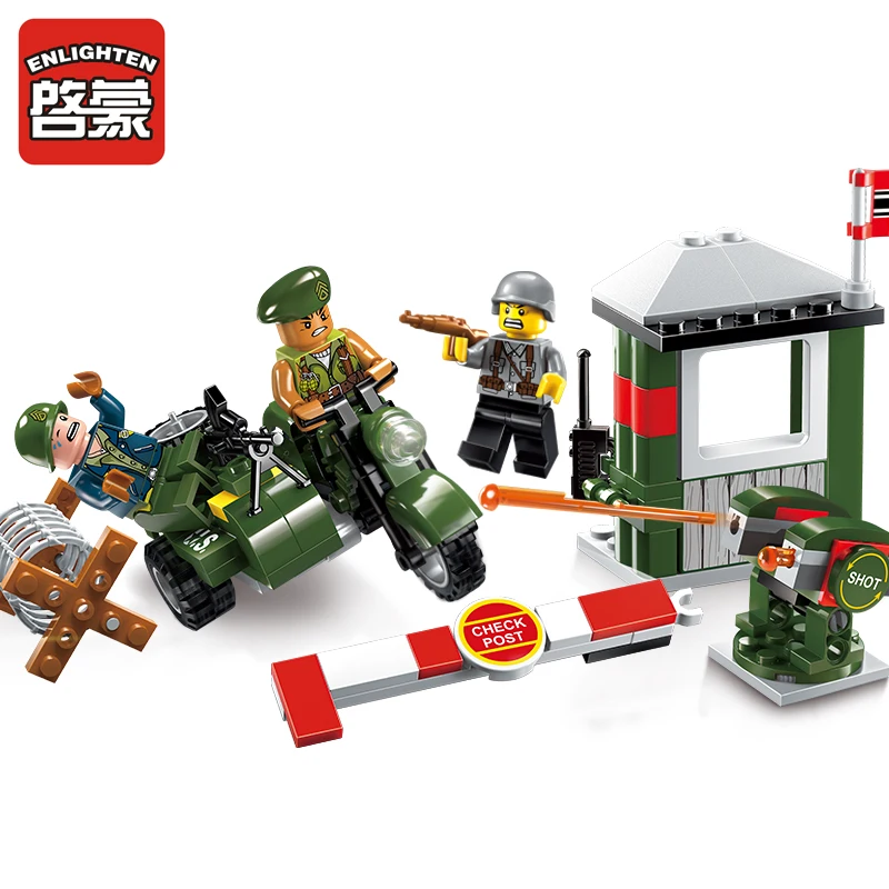 Развивающий военный конструктор игрушки для детей подарок Армейский Джип лодка